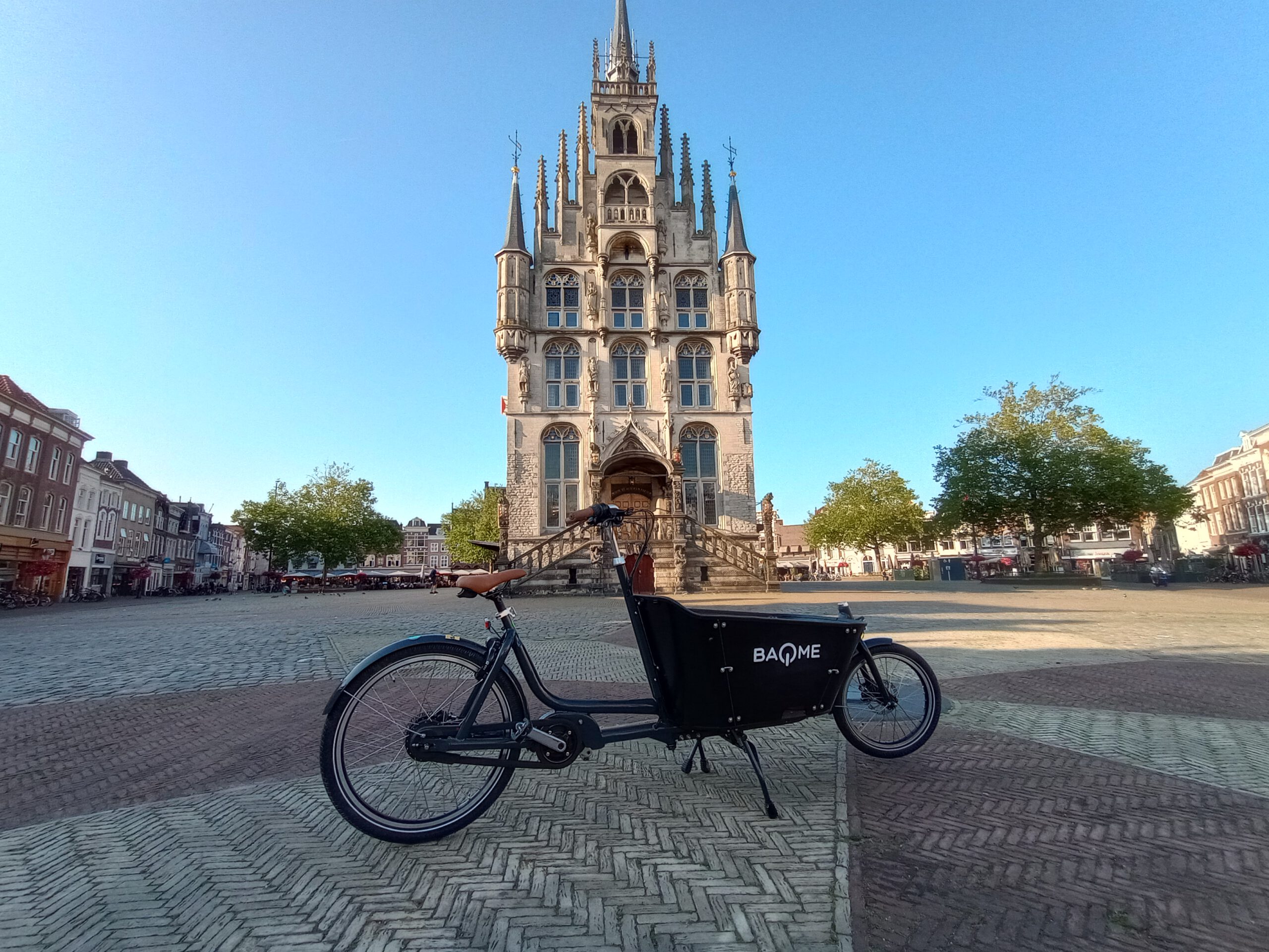 Gebruik elektrische deelbakfietsen in Gouda