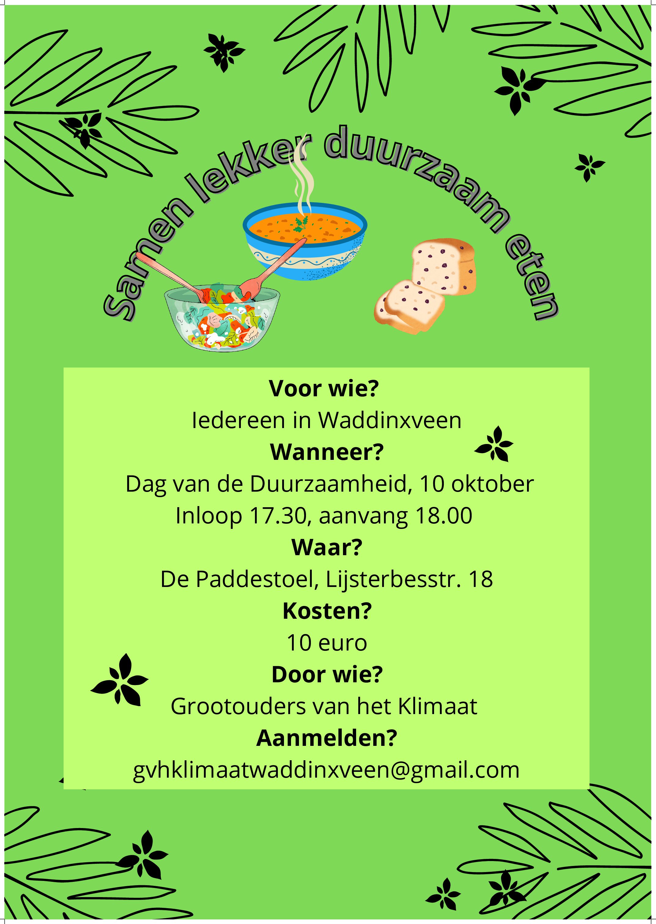 Samen lekker, duurzaam eten!