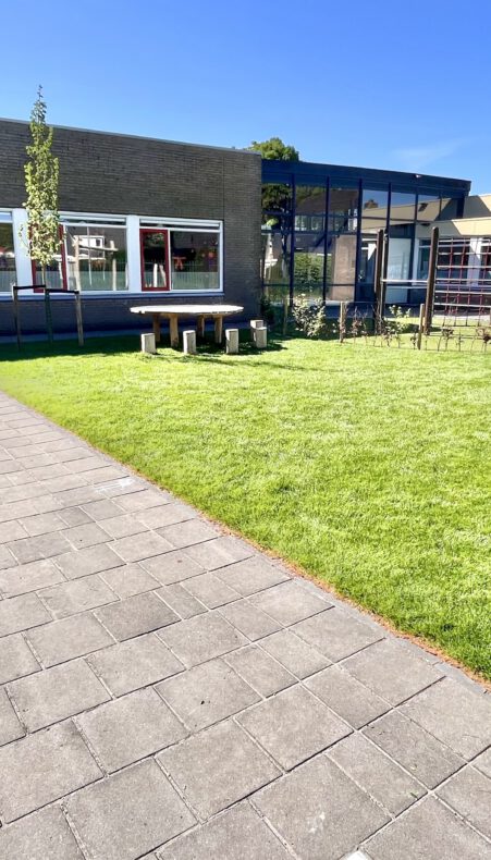 Basisschool in Woerden opent nieuw groen schoolplein met wadi voor beter regenwaterbeheer
